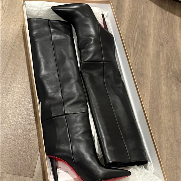 Christian Louboutin Astrilarge Botta 100 mm Black boots size 39 - Picture 10 of 10